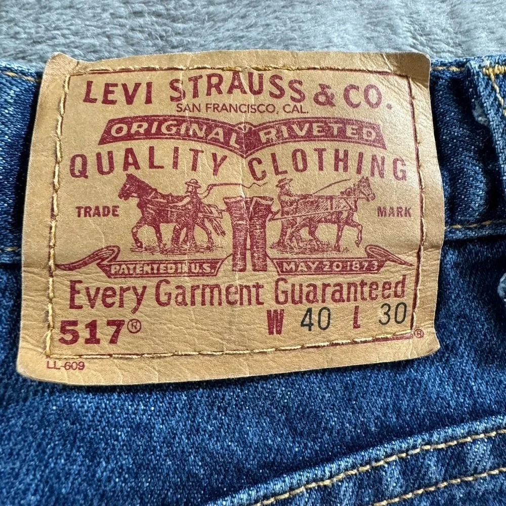 Vintage Levi's 517 Jeans Men's 40x30 (Fits 38x30) Blue Boot‎ Cut 90s Made In USA
